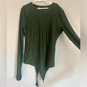 Abercrombie & Fitch Long Sleeve Bodysuit in Forest Green 🌲